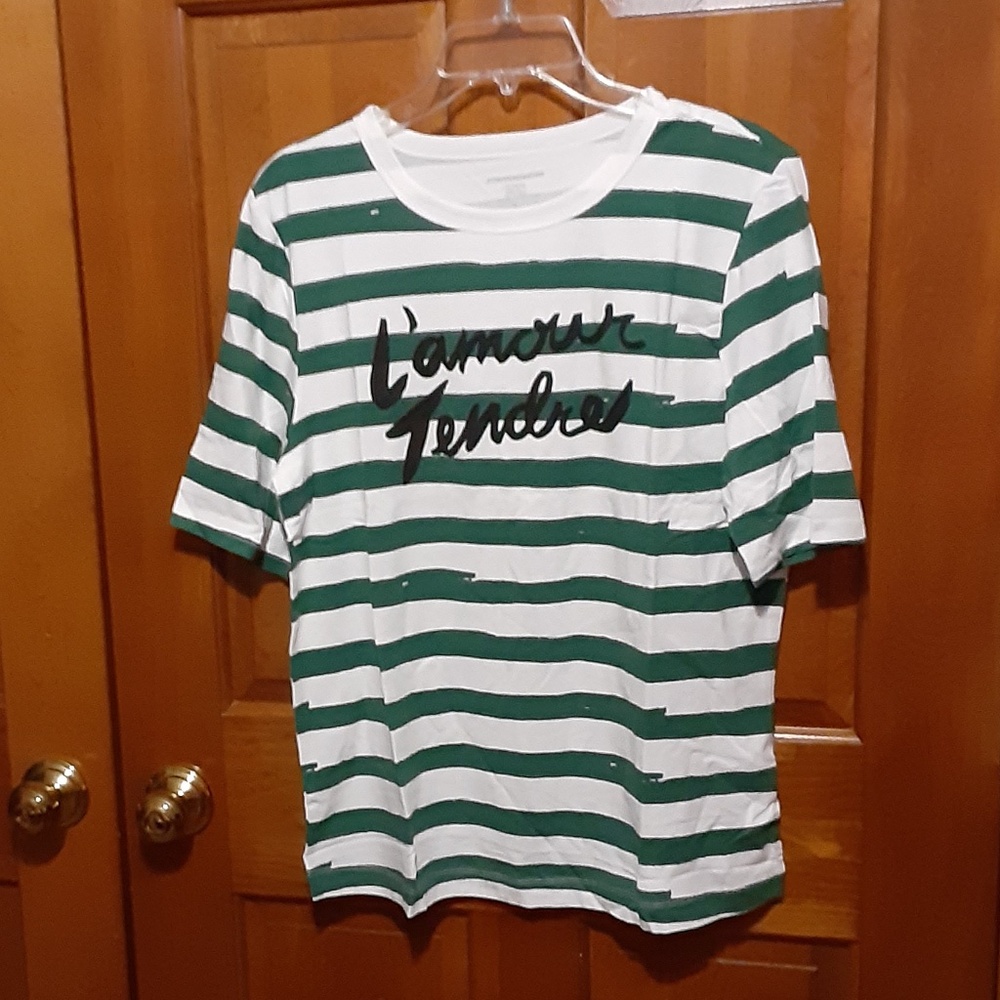 Amazon Essentials Graphic L'amour Tendres Stripe T-Shirt